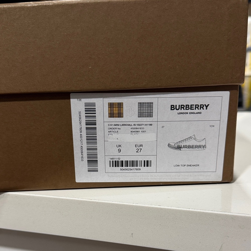 Burberry Low Top Sneakers in Classic Check